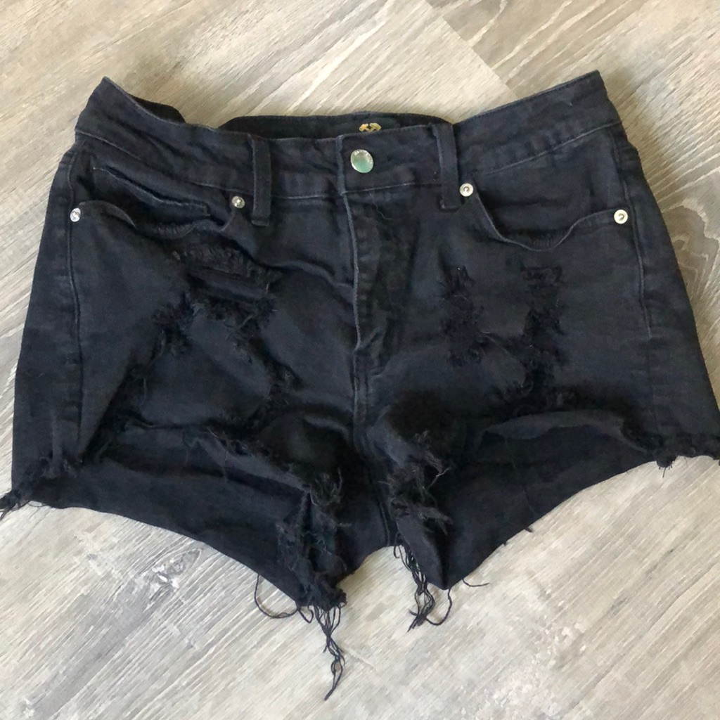 Hammer Jeans Brand Black Cut Off Shorts
